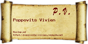 Poppovits Vivien névjegykártya